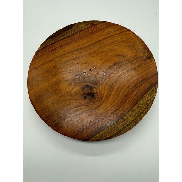 Handcarved wooden collapsing basket fruit basket - Picture 3 of 7